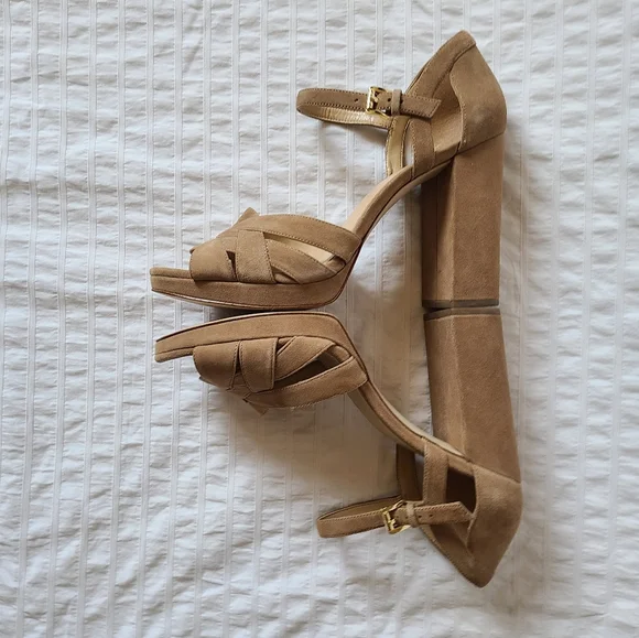 MICHAEL by Michael Kors platform suede women's sandals size 11 tan brown… - Picture 8 of 15